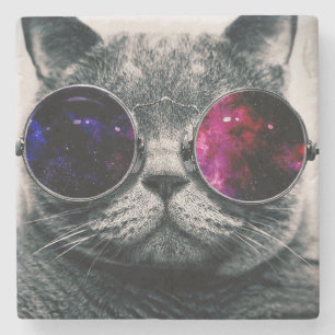 Marmeren Coaster - Coole Kat Stenen Onderzetter