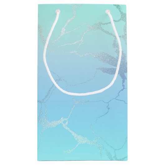 Marmeren design geschenkzak klein cadeauzakje (Achterkant)