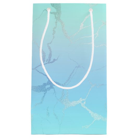 Marmeren design geschenkzak klein cadeauzakje (Voorkant)