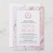 Marmeren doopuitnodiging kaart (Voorkant)