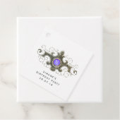 Marmeren edelsteen Zeemeerminschaal Monogram Bedankjes Labels (In situ)