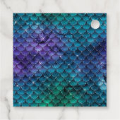 Marmeren edelsteen Zeemeerminschaal Monogram Bedankjes Labels (Achterkant)