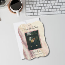 Marmeren Elegante Trouwen Save The Date