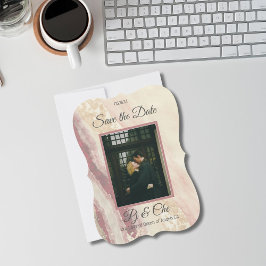 Marmeren Elegante Trouwen Save The Date