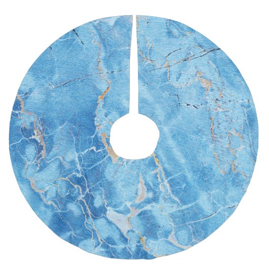 Marmeren Elegantie: natuurlijke geweven oppervlakt Kerstboom Rok (Voorkant)