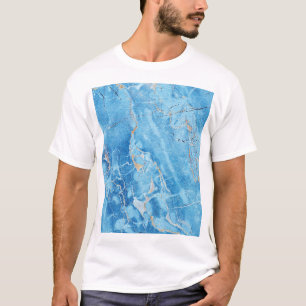 Marmeren Elegantie: natuurlijke geweven oppervlakt T-shirt