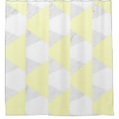 Marmeren gele witte driehoeken douchegordijn (Voorkant)