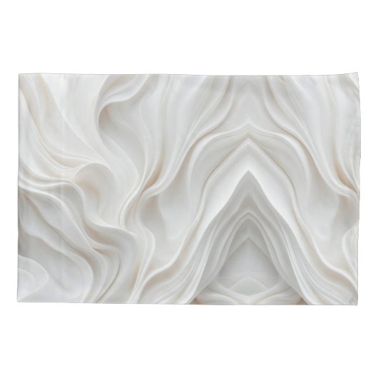 Marmeren Golf Abstract Wit Minimalistisch Kussen H Kussensloop (Achterkant-Links)