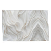 Marmeren Golf Abstract Wit Minimalistisch Kussen H Kussensloop (Achterkant-Rechts)