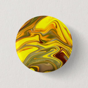 Marmeren Golven Geel Digitaal Papier-55448 Ronde Button 3,2 Cm