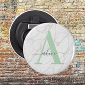 Marmeren handtekening button flesopener