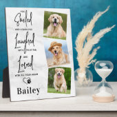 Marmeren huisdierhond-herdenking Aangepaste foto-c Fotoplaat (Zijkant)