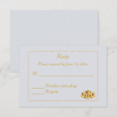 Marmeren Indiase Hindoe huwelijksuitnodiging RSVP Kaartje (Voorkant / Achterkant)