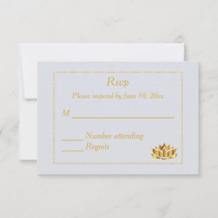 Marmeren Indiase hindoeistische trouwuitnodiging RSVP Kaartje