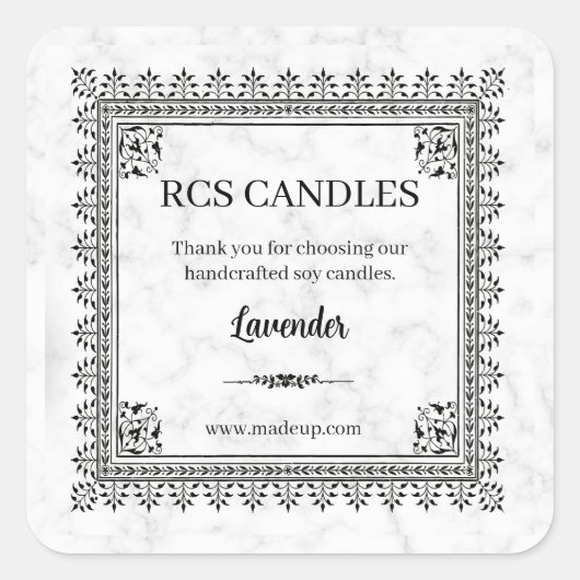 Marmeren kaars Sticker (Voorkant)