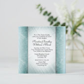 Marmeren kolommen Mint bruiloft uitnodigingen (Staand voorkant)