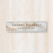 Marmeren look naam en titel deurbordje (Voorkant)