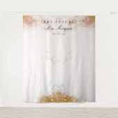 Marmeren Luxe Bruidsbezoek Achtergrond Fotohokje Wandkleed (Voorkant)