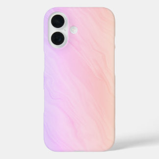 Marmeren Luxe - Paarse en roze iPhone 16 Hoesje