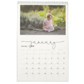 Marmeren minimalistisch script Multi Family Photo Kalender (Jan 2026)