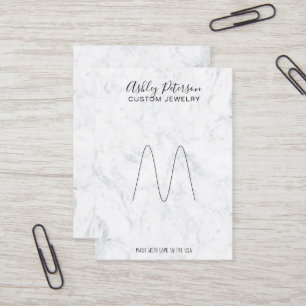 Marmeren minimalistische elegante sieraden ring di visitekaartje
