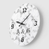 Marmeren monogram grote klok (Hoek)