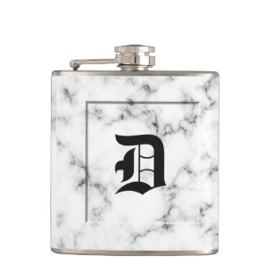 Marmeren monogram heupfles