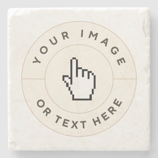 Marmeren Onderzetter - Aangepast (voeg afbeelding/ (Voorkant)