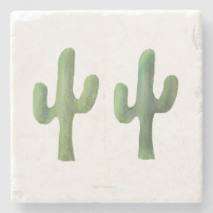 Marmeren onderzetter Cacti Set