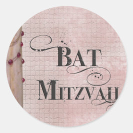 Marmeren ontwerp Bat Mitzvah Ronde Sticker