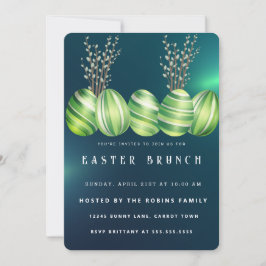 Marmeren Pasen Schattige Eieren Uitnodiging