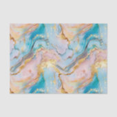 Marmeren Pastels en Gouden Folie Look Tissuepapier (Voorkant)