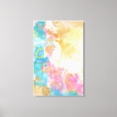 Marmeren Print in lichtblauw Gouden tinten (Voorkant)