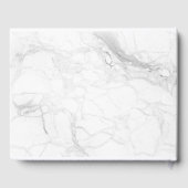 Marmeren Roos Goud Monogram + Romantisch Lettertyp Gastenboek (Achterkant)