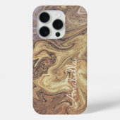 Marmeren script boho retro roestig goud koperen ok Case-Mate iPhone case (Achterkant)