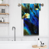 Marmeren steen blauwgroen turkoois indigo blauw ag bad handdoek
