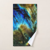 Marmeren steen blauwgroen turkoois indigo blauw ag bad handdoek (Handdoek)
