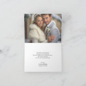 Marmeren Steen Goud Grijs Goud Bloemen Bruiloft FO Bedankkaart (Binnen)