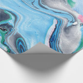 Marmeren steen heldere kleuren cadeaupapier (Hoek)