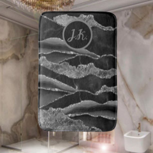 Marmeren Steen In Grijs Wit & Goud Badkamer Badmat