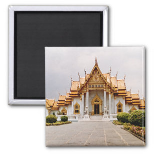 Marmeren Tempel van Goud over Khmer Lion Magnet Magneet