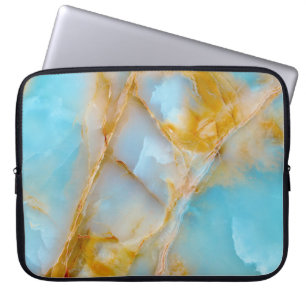 Marmeren textuur, kleurrijke onyx interieur. laptop sleeve
