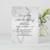 Marmeren verjaardagsuitnodiging kaart (Staand voorkant)