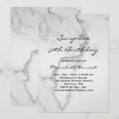Marmeren verjaardagsuitnodiging kaart (Voorkant / Achterkant)