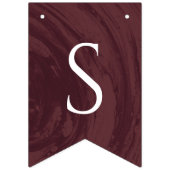 Marmeren verlovingsfeest party slinger banner - Ro (Tweede vlag)