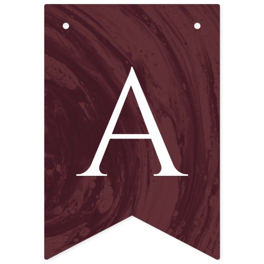 Marmeren verlovingsfeest party slinger banner - Ro (Derde vlag)