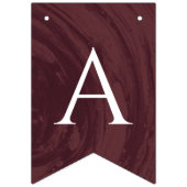 Marmeren verlovingsfeest versiering slinger - Rood Vlaggetjes (Derde vlag)