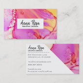 *~* Marmeren Vet Abstracte Organische Flow Waterve Visitekaartje (Voorkant / Achterkant)