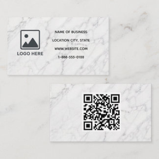 Marmeren Visitekaartje met QR-code Sjabloon