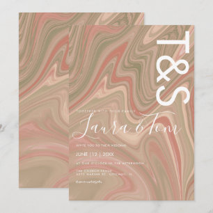 Marmeren Vloeibare Terracotta Agaat Typografie Tro Kaart